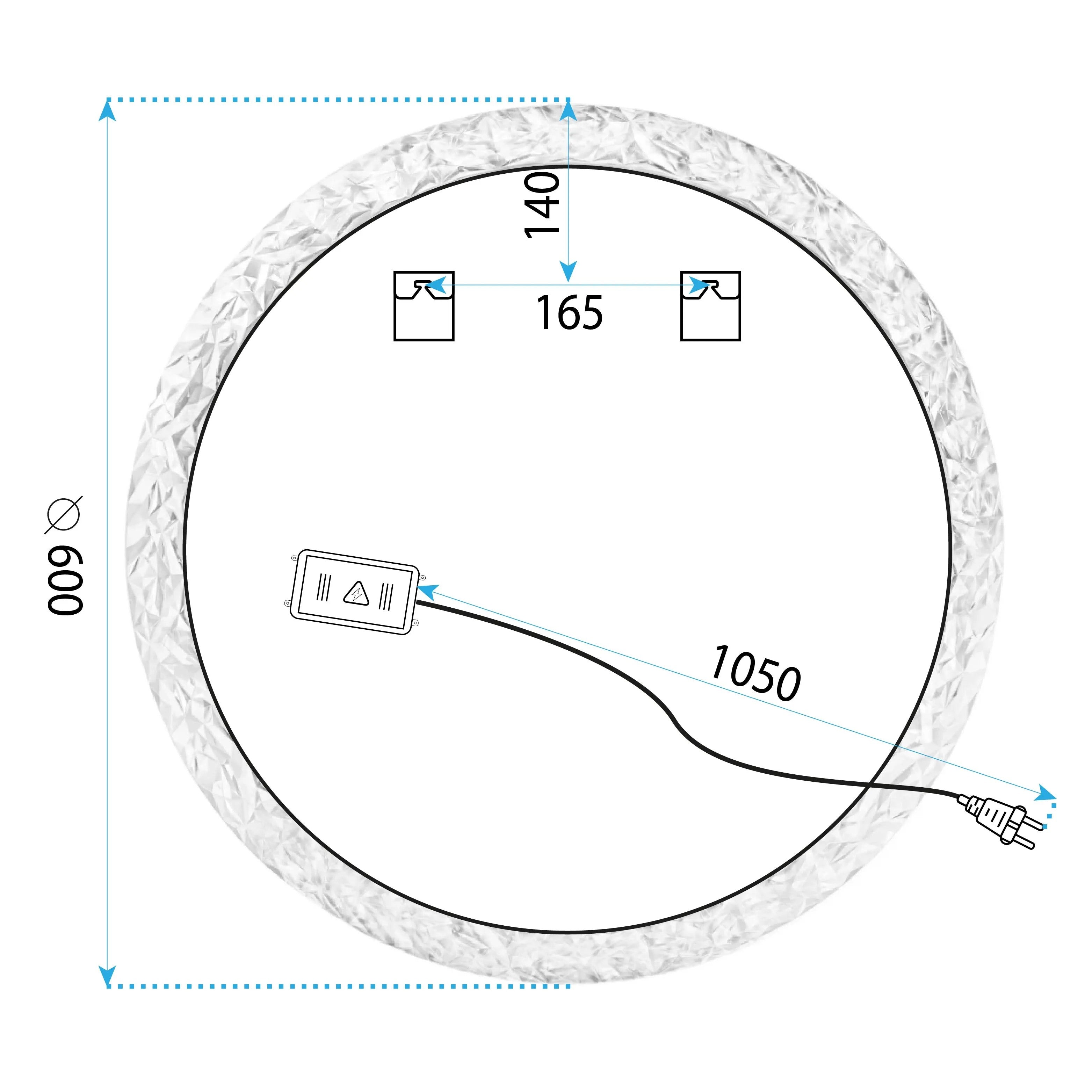 LED Tükör 60cm YH-3562 8