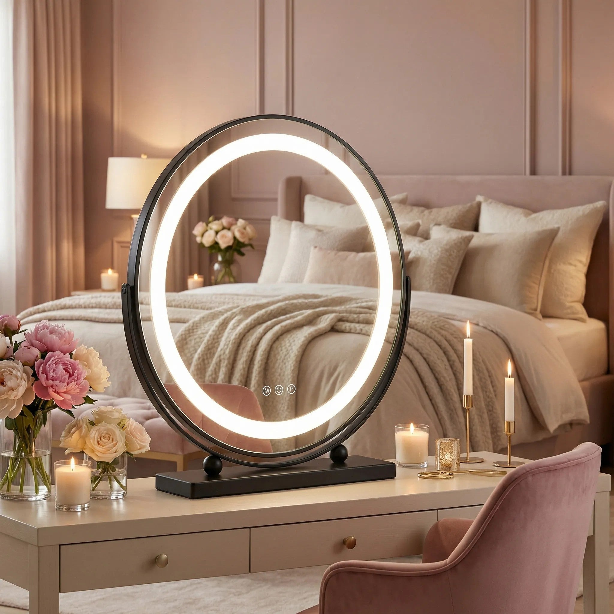 LED Tükör MAKE-UP Black 40 Cm 8