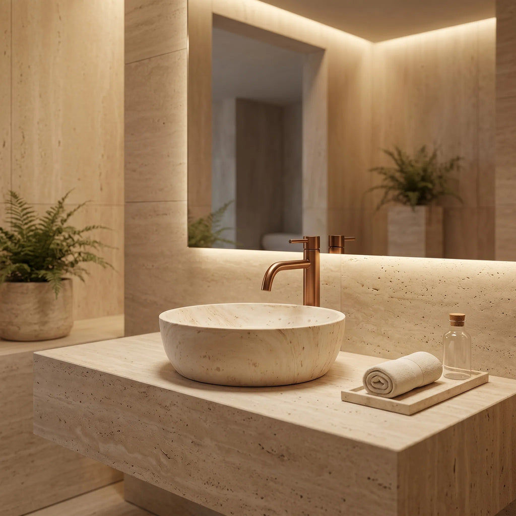 Pultos Mosdó Rea Amelia Travertine Classic 48 8