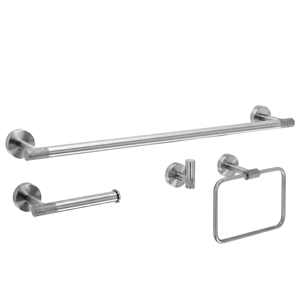 Fürdőszobai Kiegészítő Szett GRID Brush Nickel 4 Darabos 8