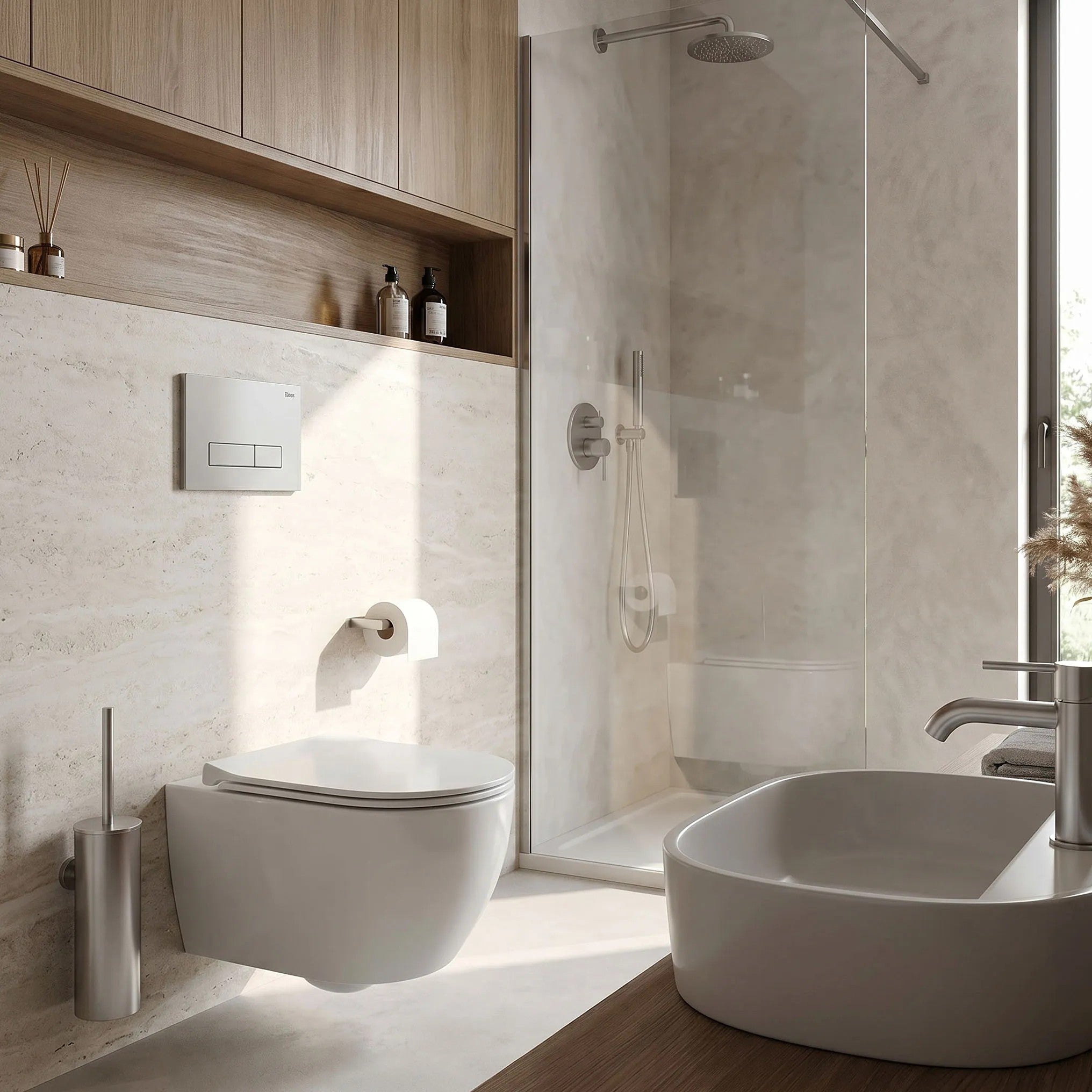 WC Öblítő Gomb Rea HD K011A-Q And Slim 024N Satin 8