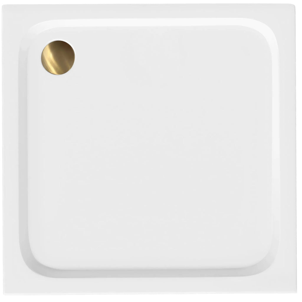 Zuhanytálca Rea Belmond White 90x90 Brush Gold 8