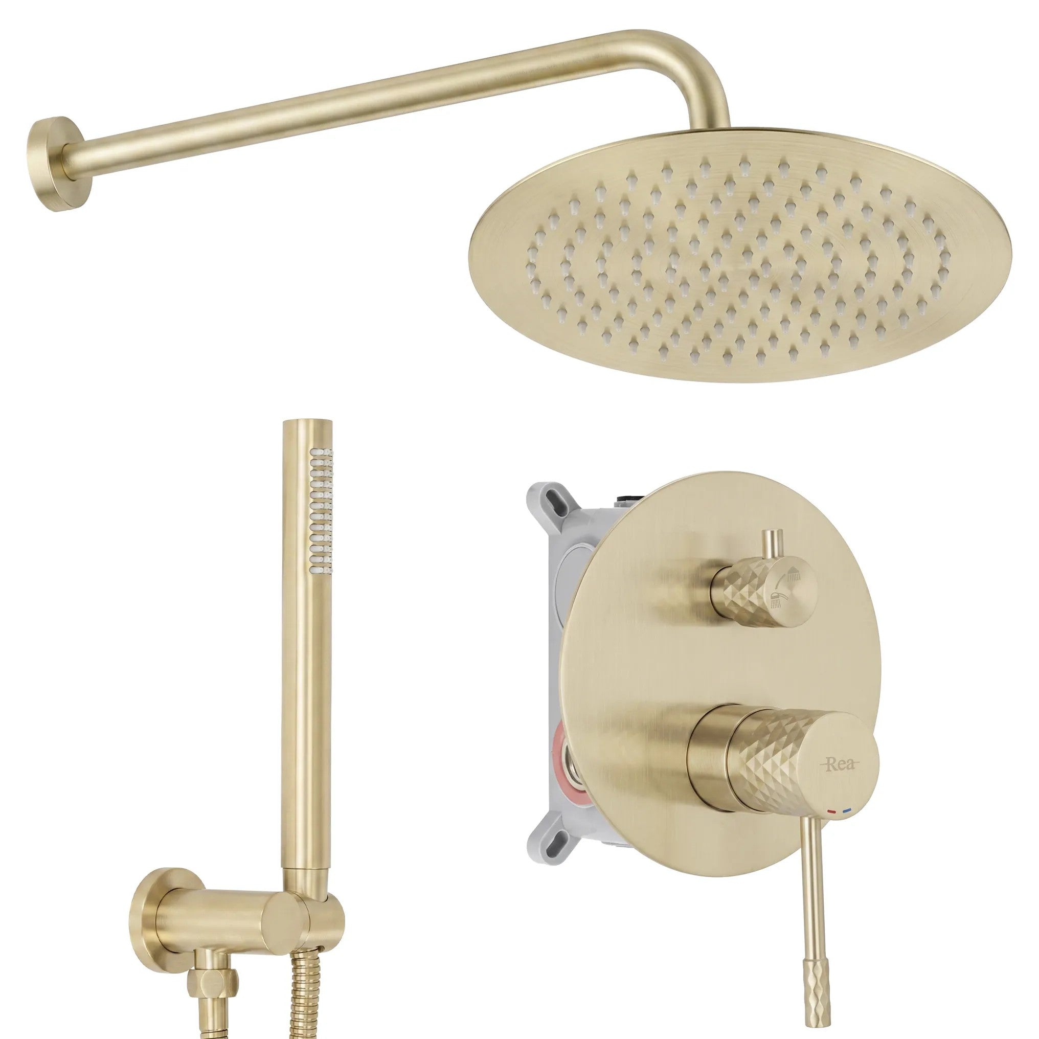Zuhanyszett Rejtett Rea Lungo Diamond Brush Gold + BOX 8