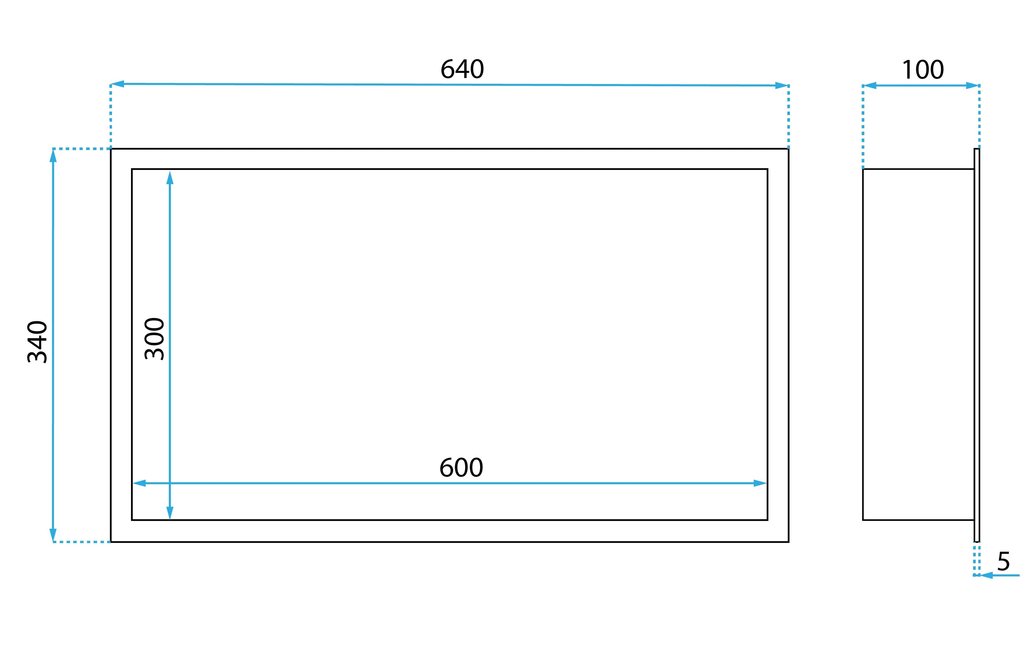 LED Fürdőszobai Falfülke 30x60 Titan 8