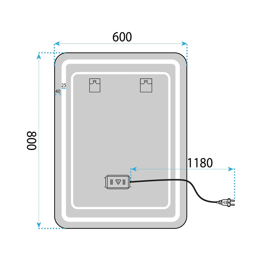 LED Tükör 60x80cm SAB-3436 8
