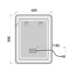 LED Tükör 60x80cm SAB-3436 8