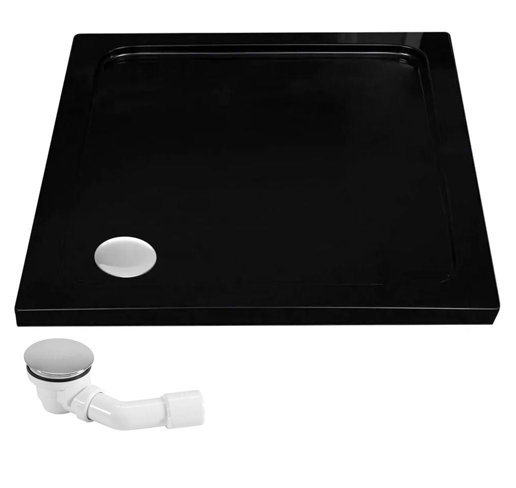 Akril Zuhanytálca Rea Savoy Black 90x90 1