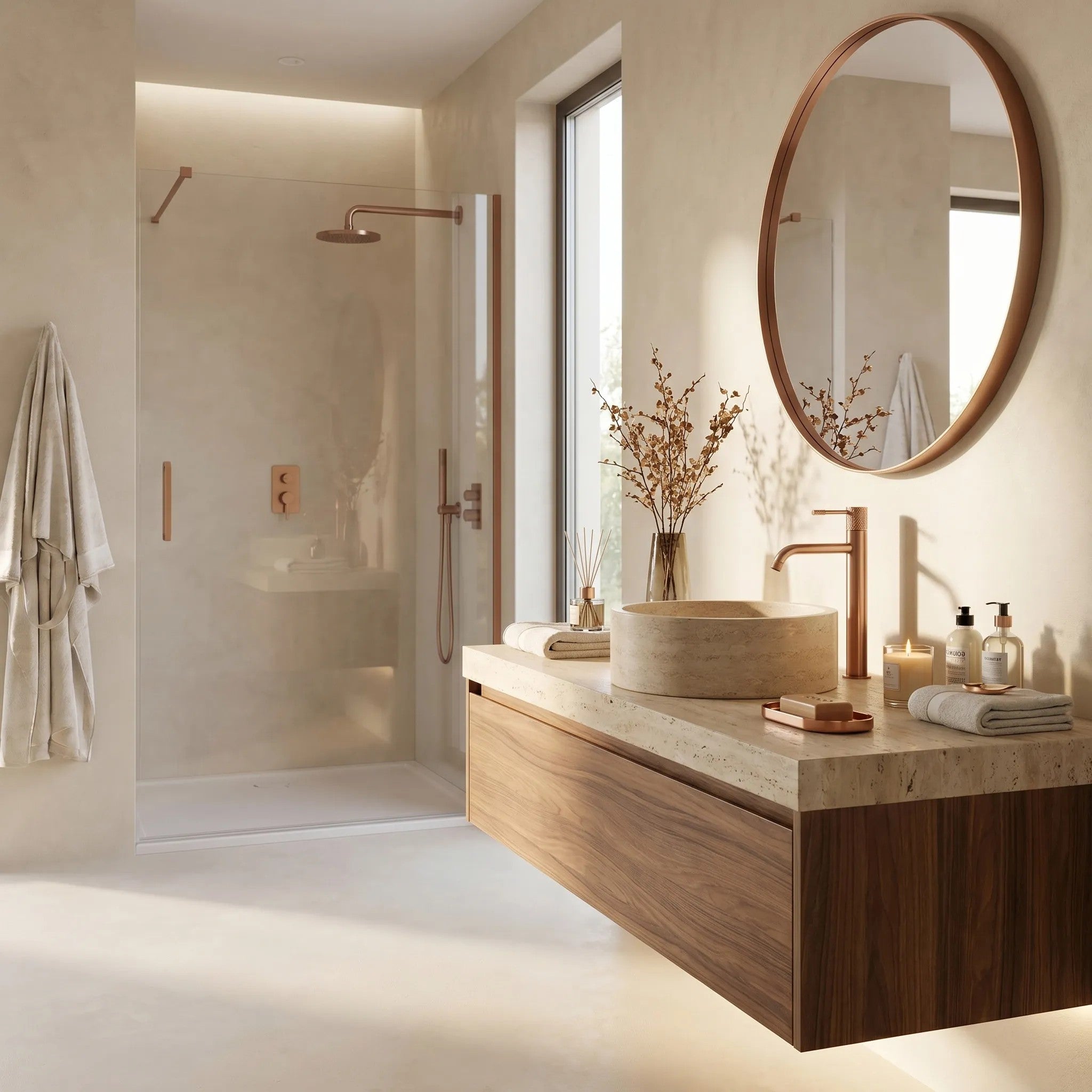 Fürdőszobai Csaptelep Rea Venti Brush Copper High 9