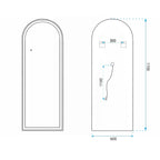 Tükör LED Orbit 60x170cm White 9