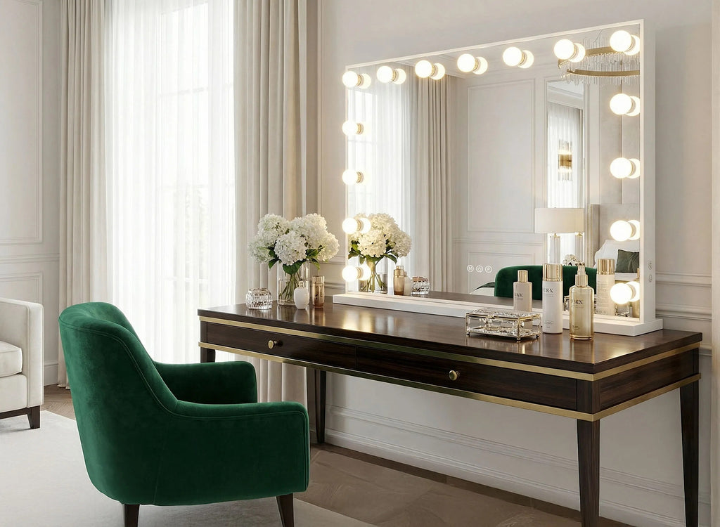 LED Tükör HOLLYWOOD White 80x60 9