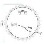 LED Tükör 80cm X013 9