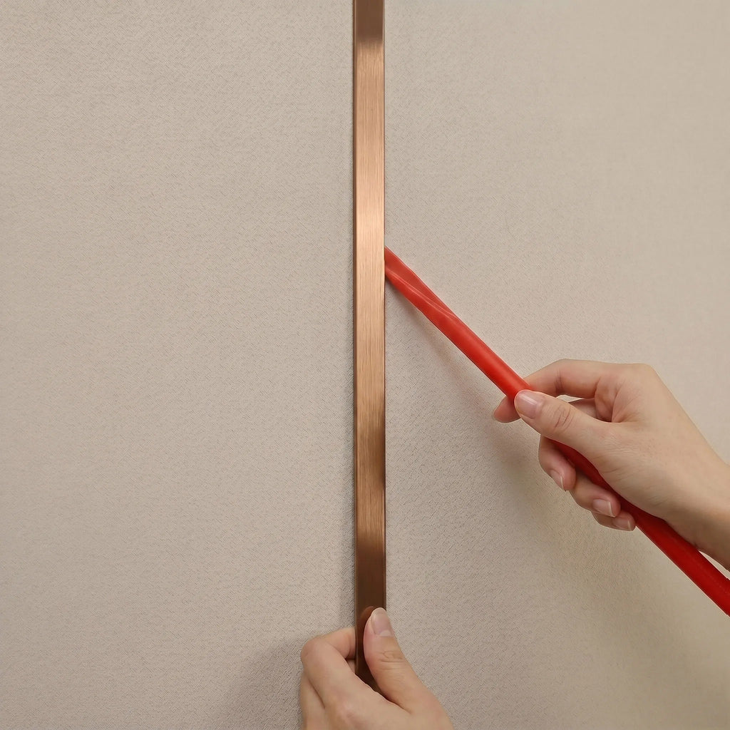 Öntapadós Dekorációs Szegélyléc Rea P14454A 2cm Brush Copper 9