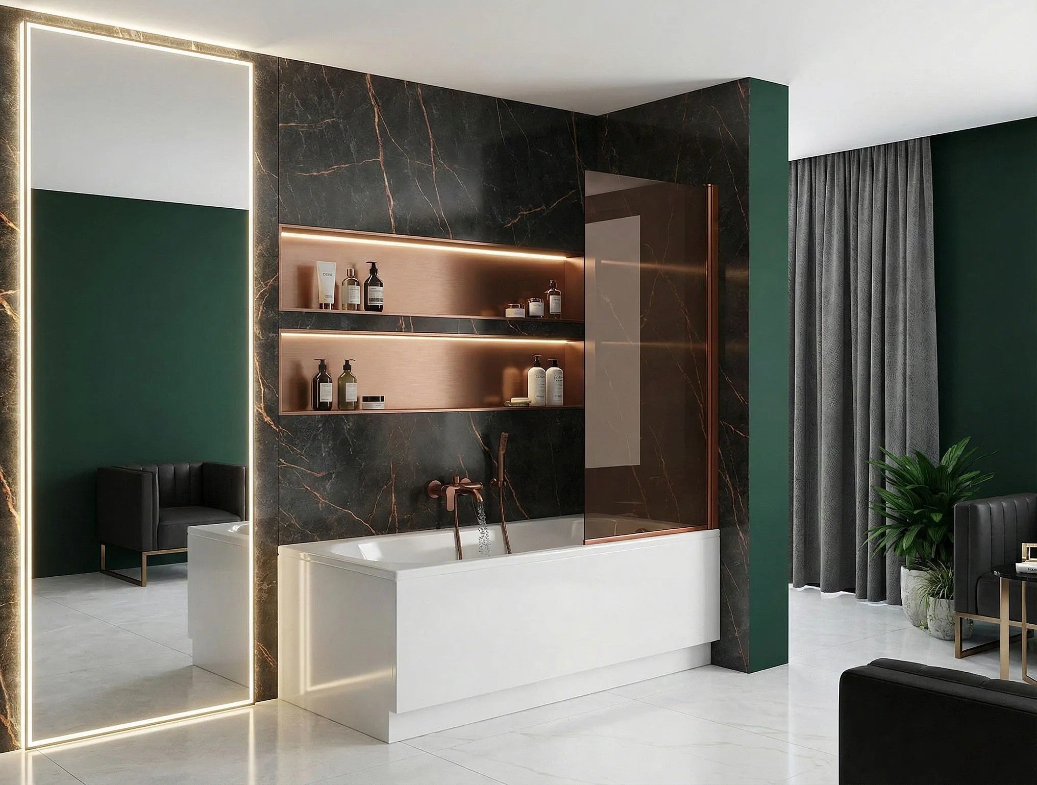 Kádparaván Rea Elegant Brush Copper 80 9