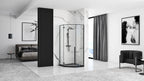 Zuhanykabin Rea DIAMOND 80x80 Black MAT Fehér Diamond Zuhanytálcával 9