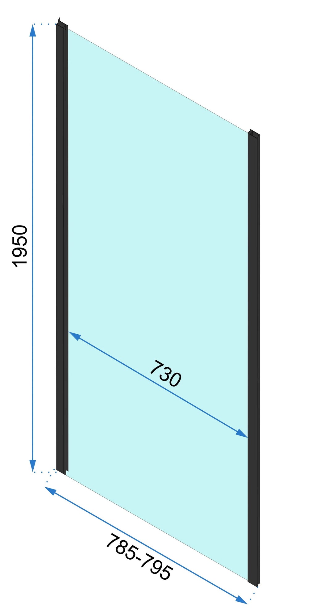 Sarok Zuhanykabin Rapid Fold Ajtó:100 X Fal:100 9