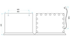 LED Tükör HOLLYWOOD L.Gold 80x60 9