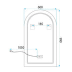 LED Tükör 90x60cm TOP-1 9