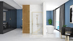Zuhanykabin Rapid Slide Gold Brush Ajtó: 150 Fal: 90 9