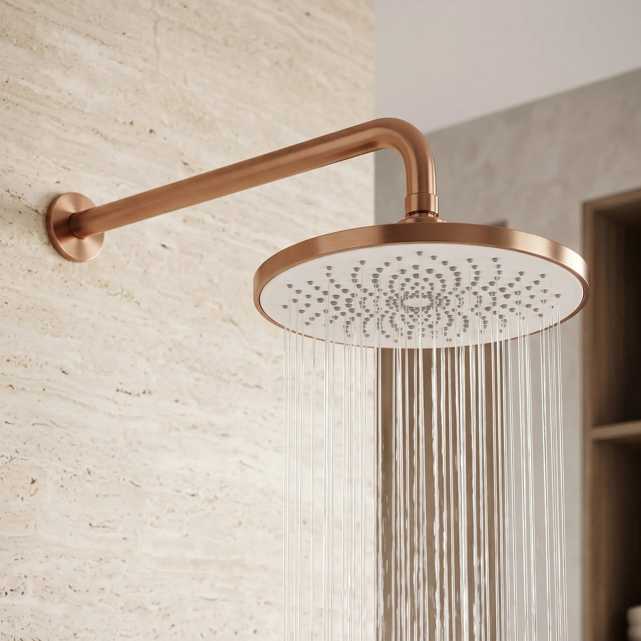 Kerek Esőztető Zuhanyfej REA JS-021BRG Brush Copper 9