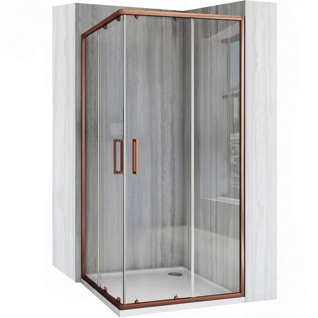 Zuhanykabin Rea City 80x80 Copper Brush Fehér Savoy Zuhanytálcával 9