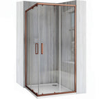 Zuhanykabin Rea City 80x80 Copper Brush Fehér Savoy Zuhanytálcával 9