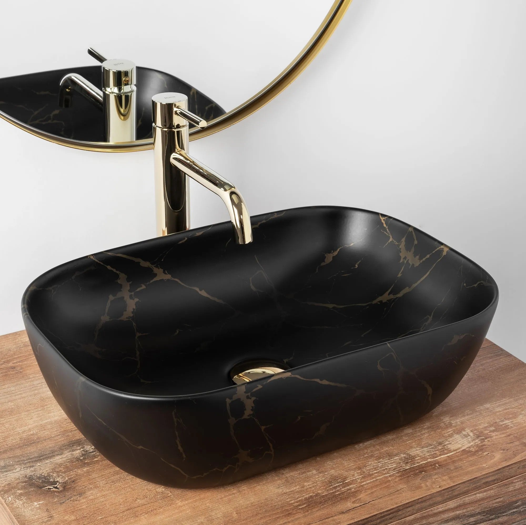 Pultos Mosdó Rea Belinda Black Marble Mat 9