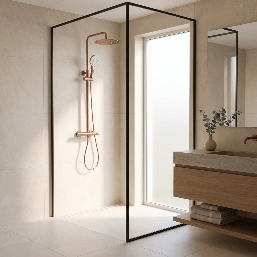 Termosztátos Zuhanyszett Drop Brush Copper 9