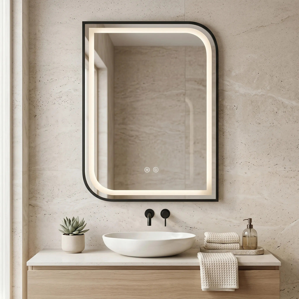 LED Tükör ZONE 70X50 BLACK 9