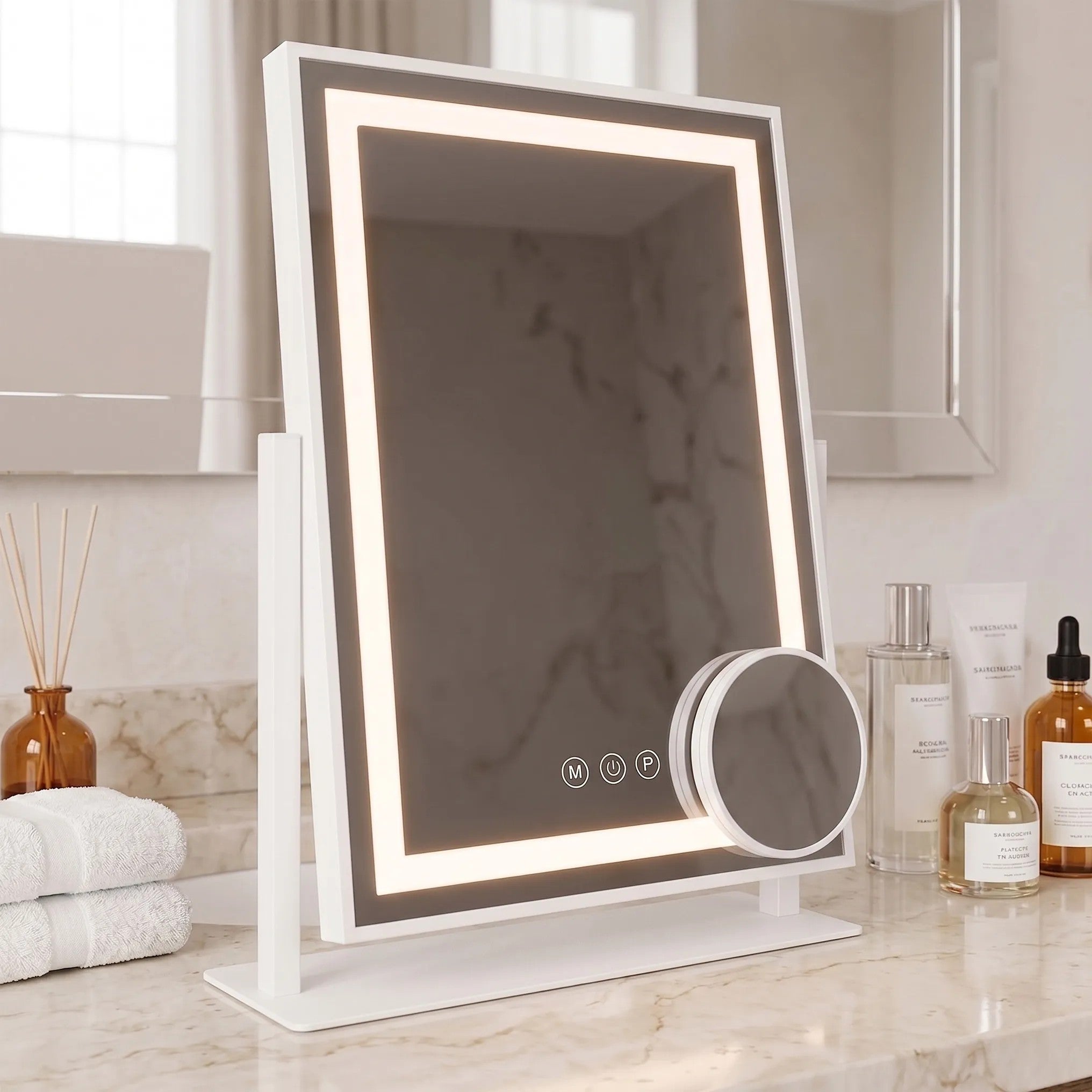 LED Tükör LUMI White 30x40cm 9
