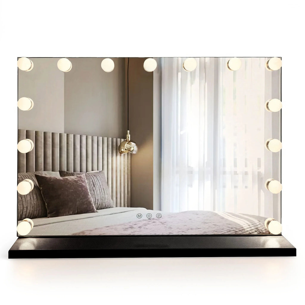 LED Tükör HOLLYWOOD Black 80x60 9