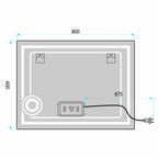 LED Tükör 80x60cm HAVEN 9