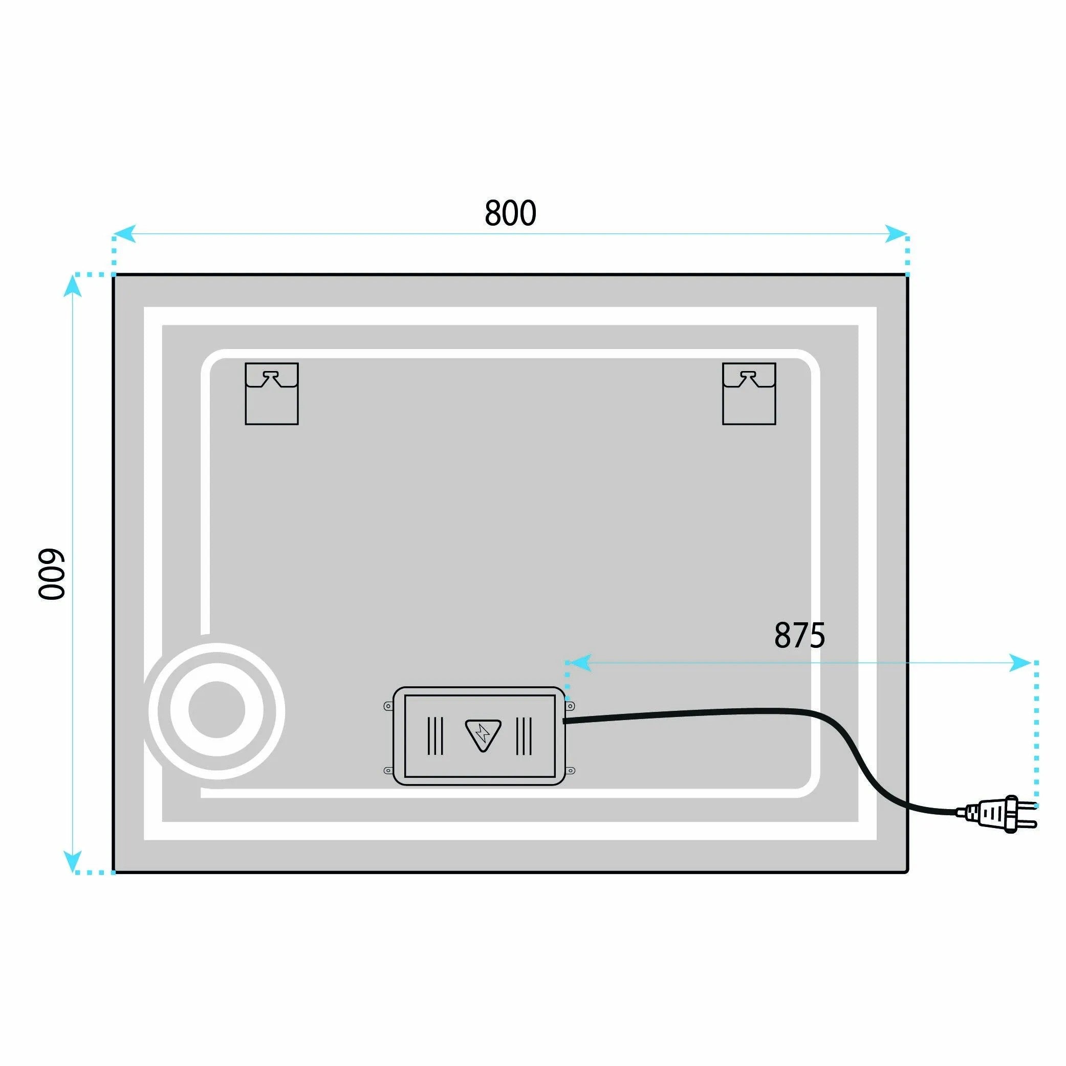 LED Tükör 80x60cm HAVEN 9