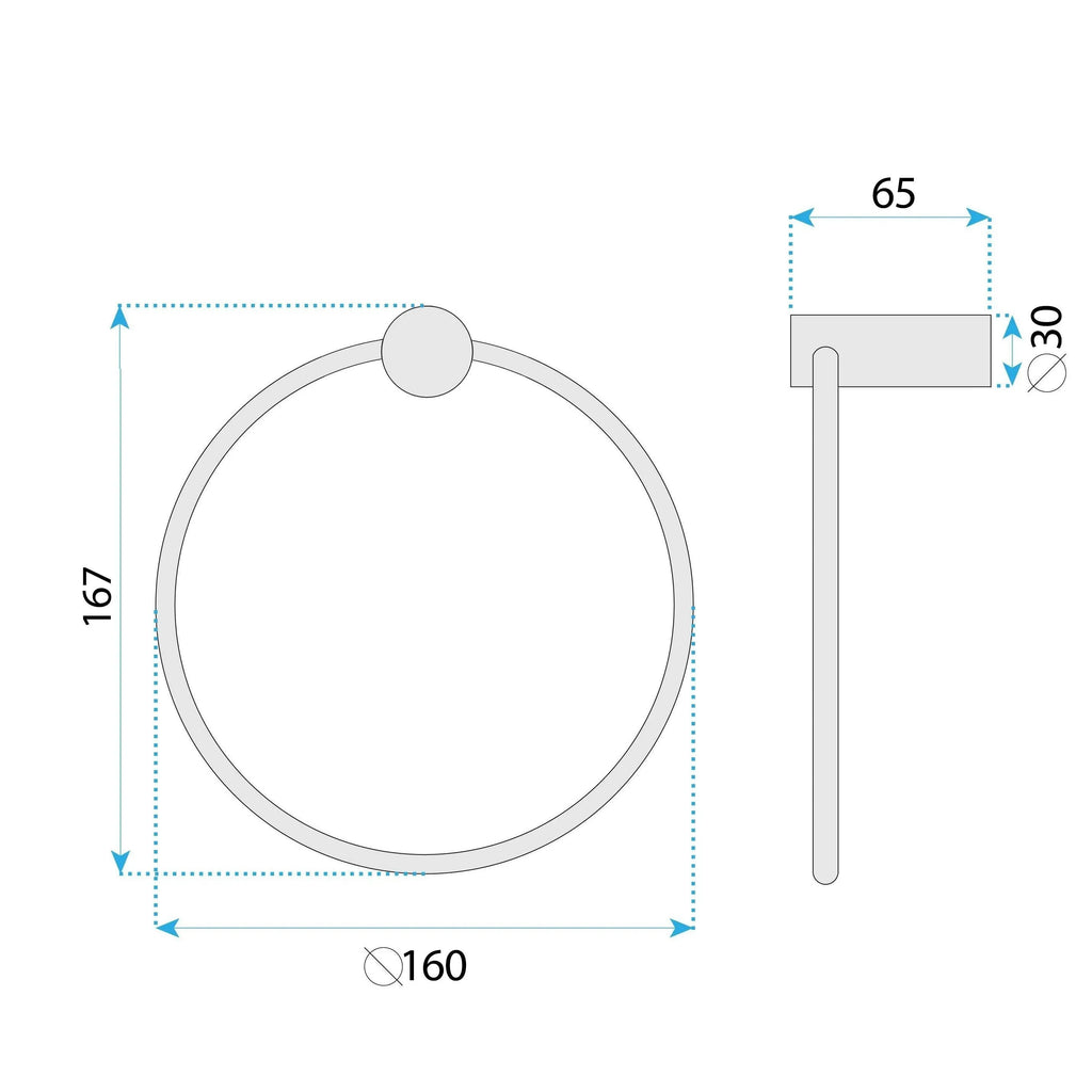 Fürdőszobai Akasztó Ring 64106 SOLO Titan 9