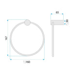 Fürdőszobai Akasztó Ring 64106 SOLO Titan 9