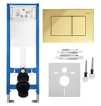 Beépíthető WC Tartókeret Szett Slim 024N J Gold Nyomólappal