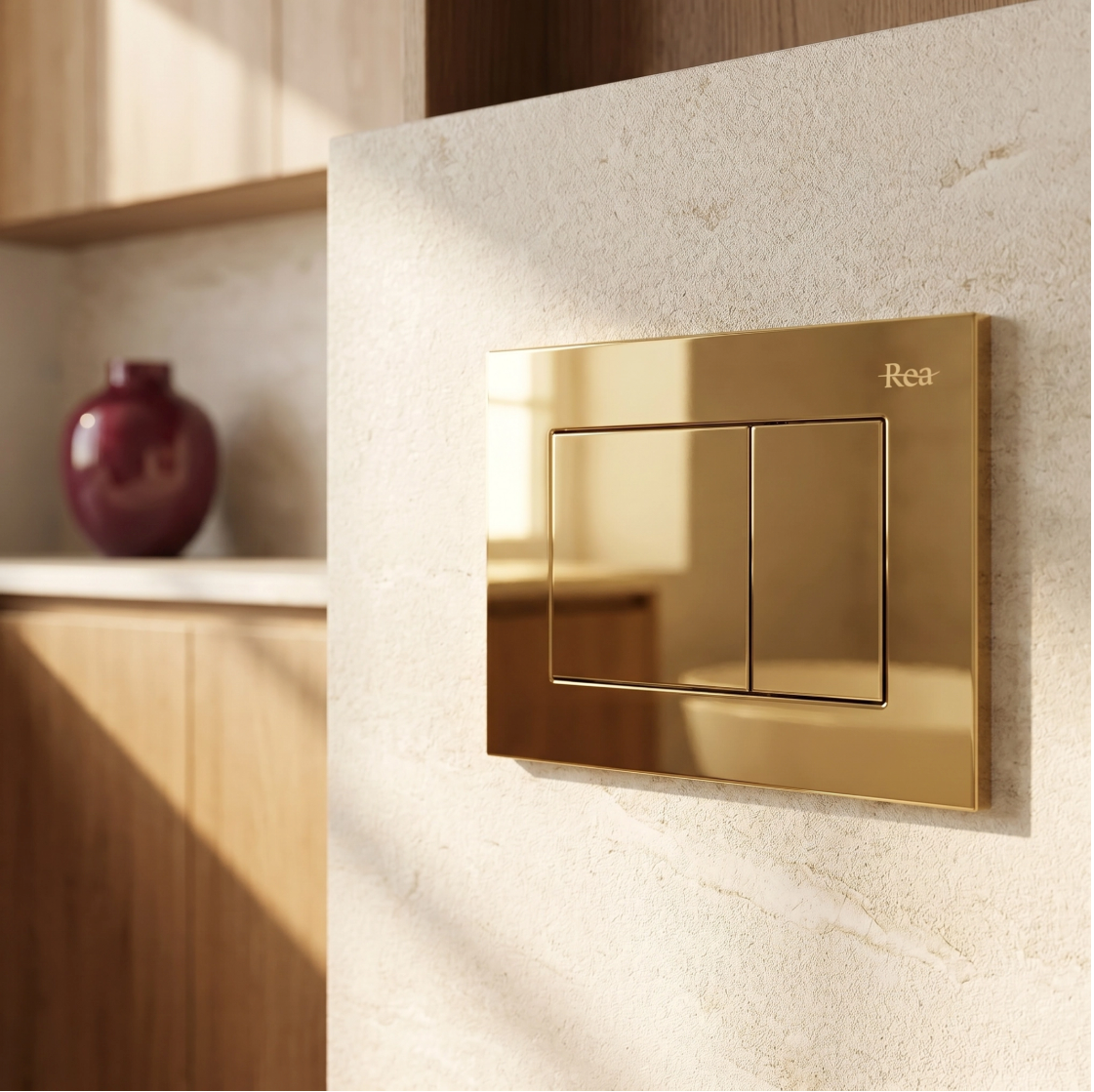 Beépíthető WC Tartókeret Szett Slim 024N J Gold Nyomólappal