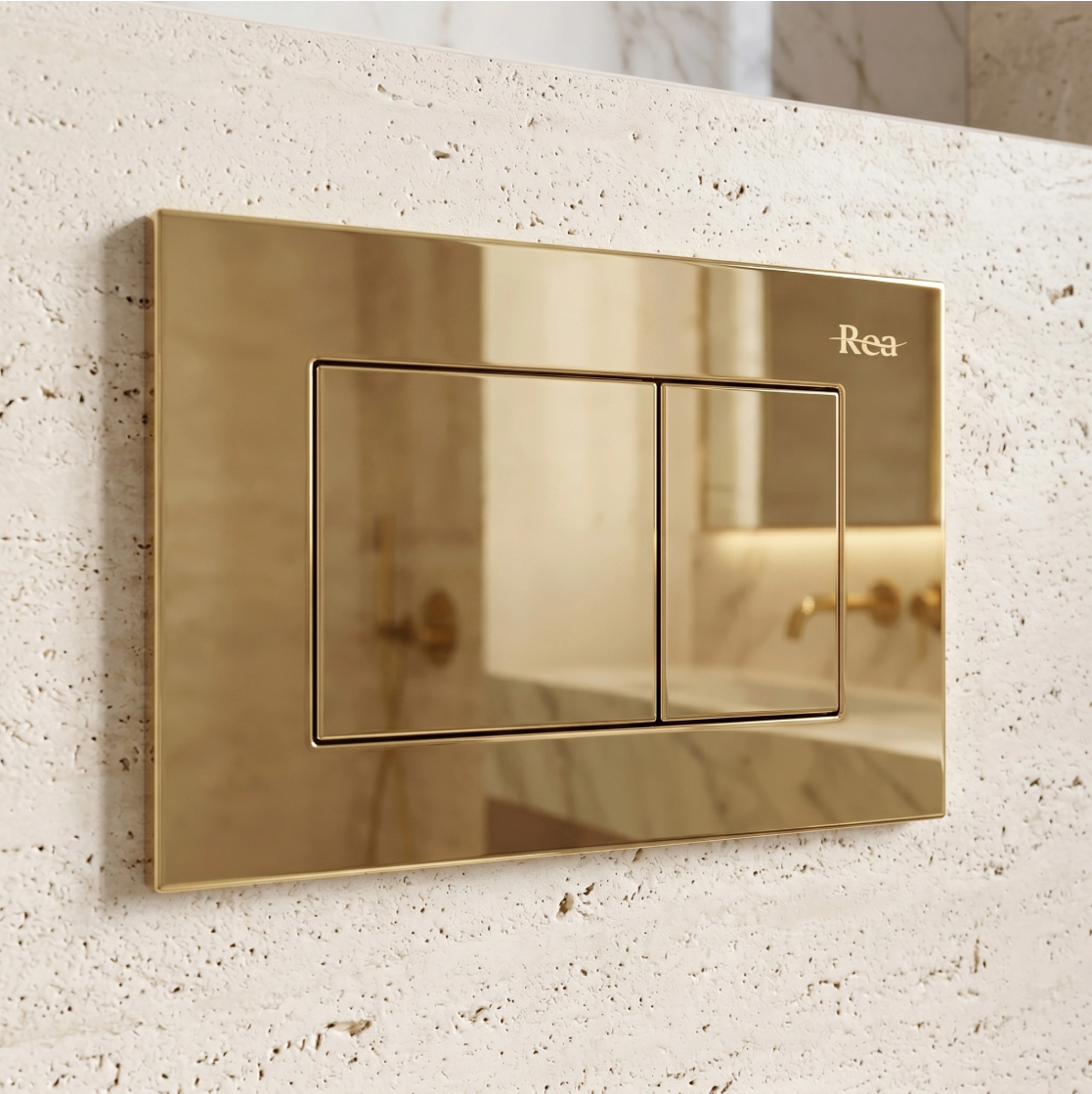 Beépíthető WC Tartókeret Szett Slim 024N J Gold Nyomólappal