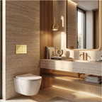 Beépíthető WC Tartókeret Szett Slim 024N J Gold Nyomólappal