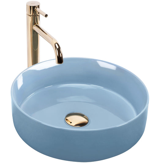 Pultos Mosdókagyló Rea Sami L.blue Shiny 1