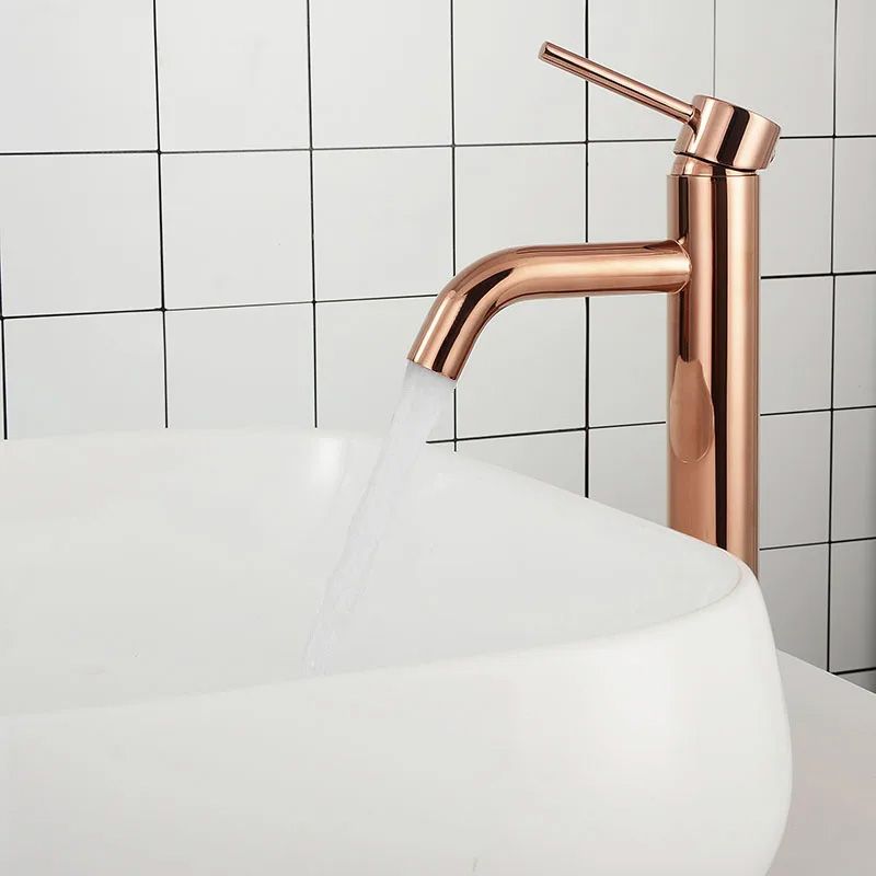 Rea Lungo Rose Gold Magasított Fürdőszobai Mosdó Csaptelep 2