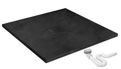 Zuhanytálca Rea Black Rock 90x90 2
