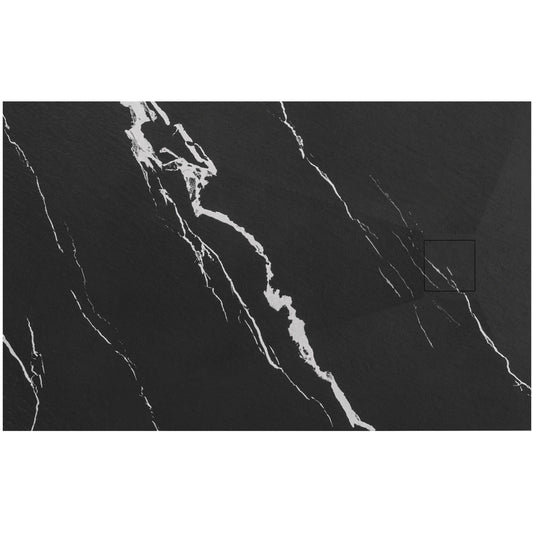 Zuhanytálca Magnum Carrara Black 80x100 1