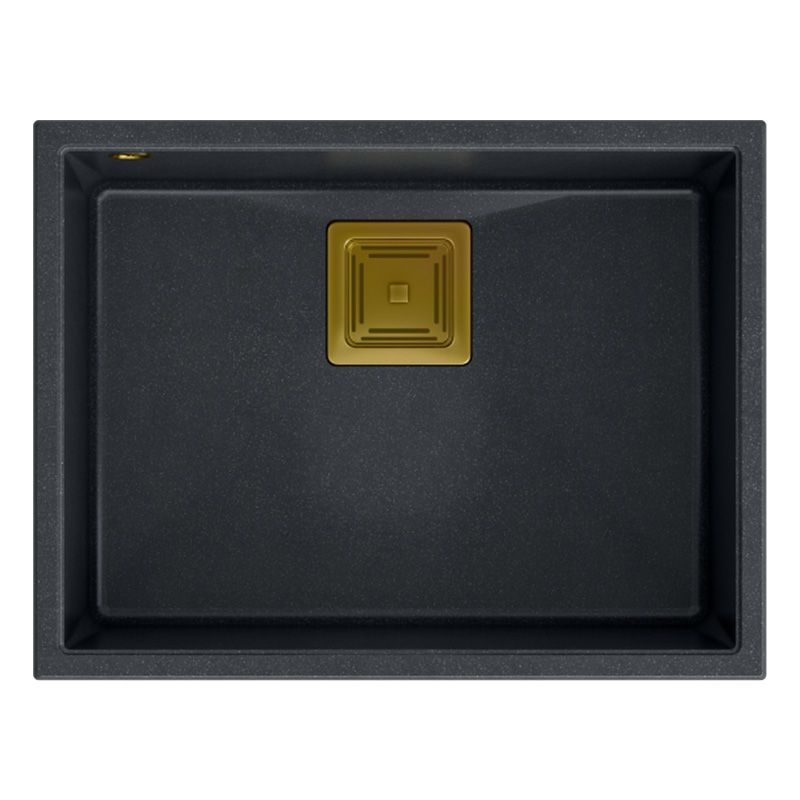Gránit Mosogató David 50 Black Metallic Réz 4