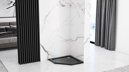 Zuhanytálca Diamond Black 90x90 7