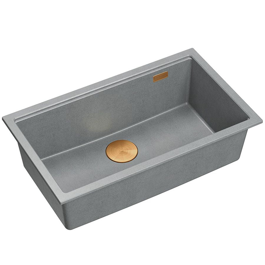 Gránit Mosogató Logan 110 Grey Metallic Acél 3