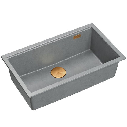 Gránit Mosogató Logan 110 Grey Metallic Acél 3
