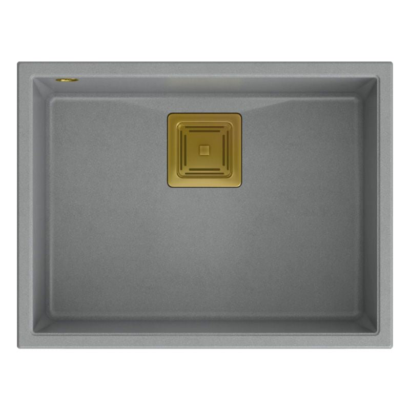 Gránit Mosogató David 50 Grey Metallic Acél 4