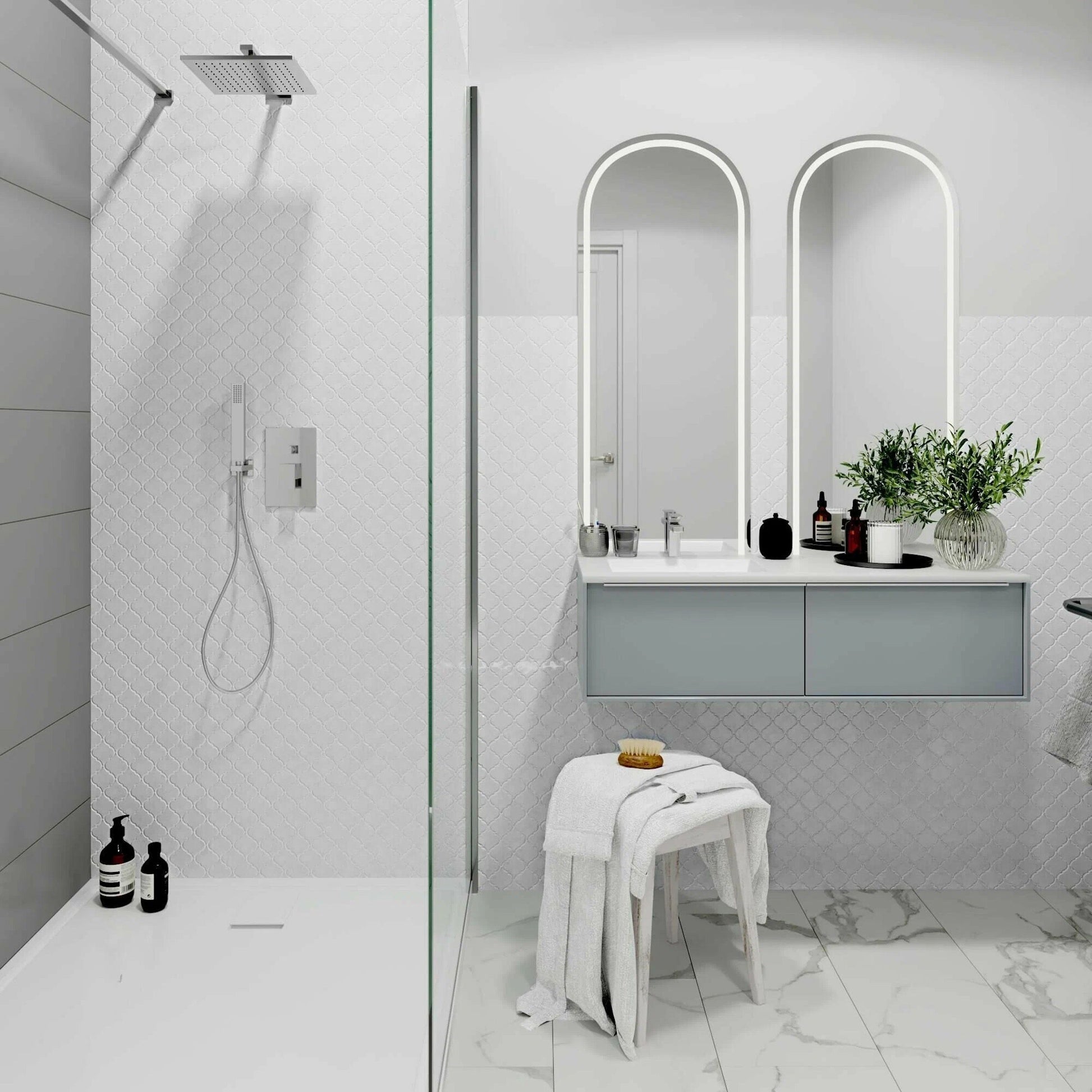 Mozaik Dekorcsempe Maroco 322159 White 8