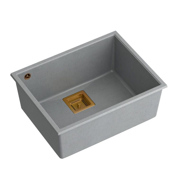 Gránit Mosogató David 50 Grey Metallic Acél 3