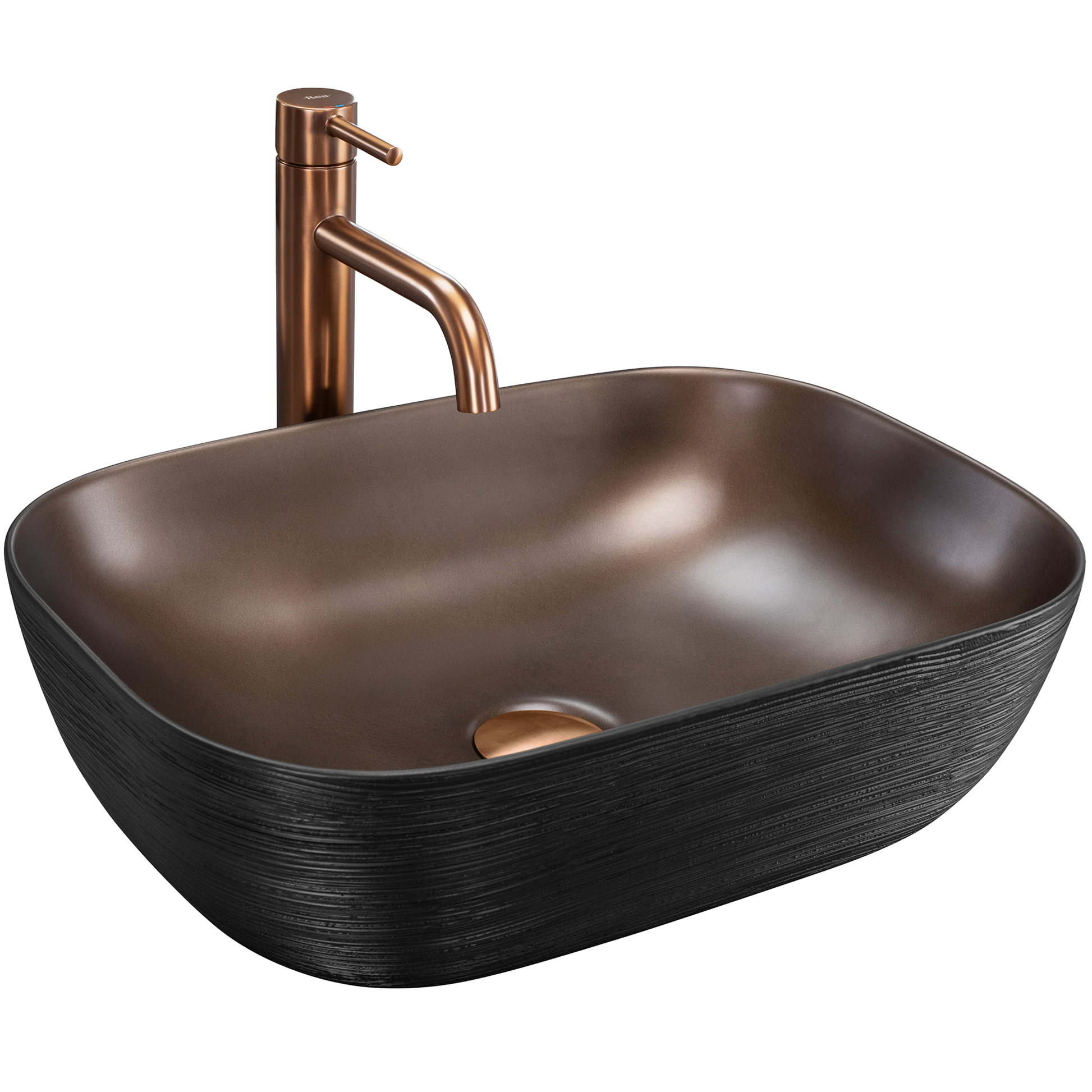 Pultos Mosdókagyló Rea Belinda Copper Brush / Black 1